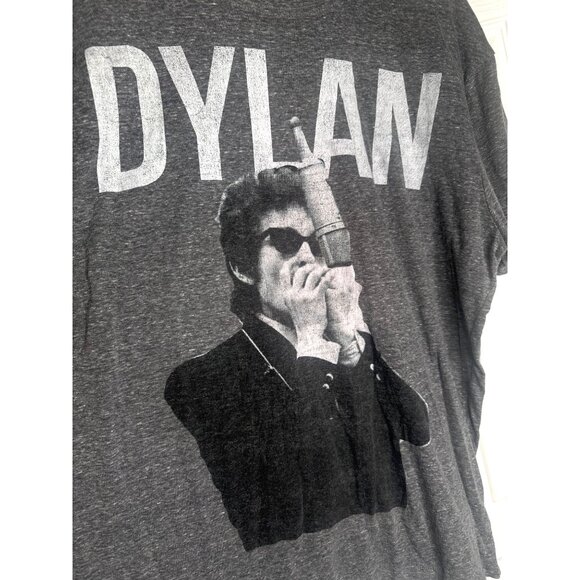 Bob Dylan Graphic T-Shirt Revolution 45 Gray Short Sleeve Crew Neck XL - Picture 1 of 5